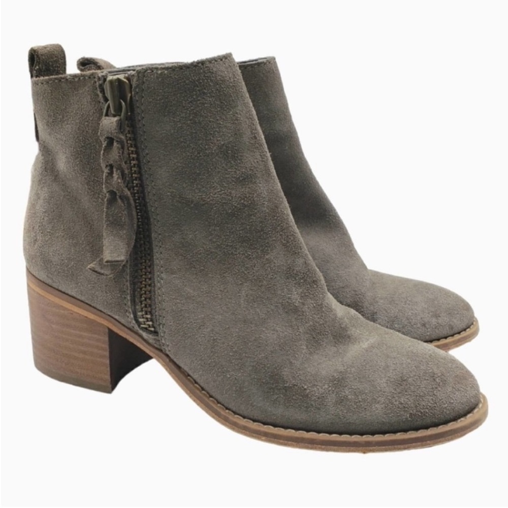 Women's Suede Ankle Boots - Gray